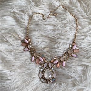 Pink and gold bling necklace
